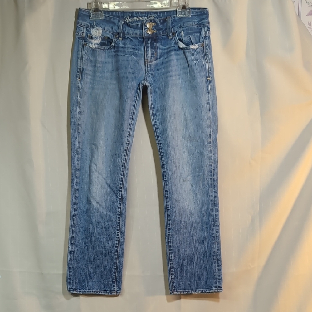 American Eagle Outfitters Light Blue Straight Leg Jeans